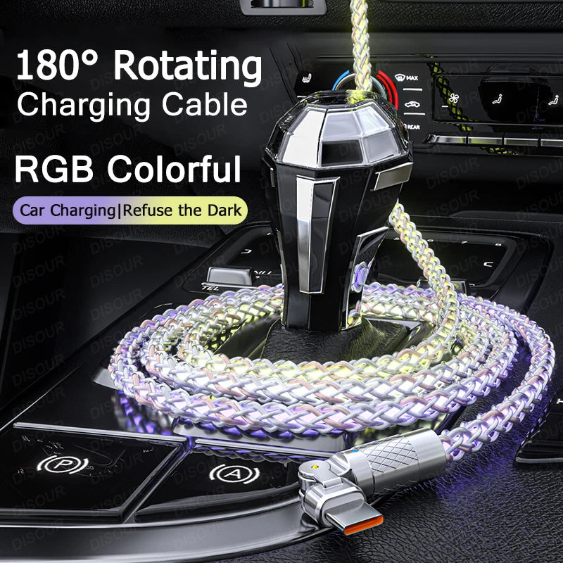 120W Colourful Fast Charging Cable