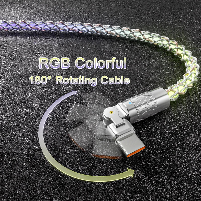 120W Colourful Fast Charging Cable
